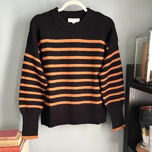 Philosophy Stripe Sweater (Black/Orange) S